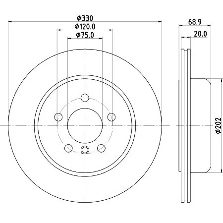BMW 5 Serisi F10 F11 Arka Fren Diski 34216775287 8DD 355 132-851 HELLA PAGID - BMW yedek parça