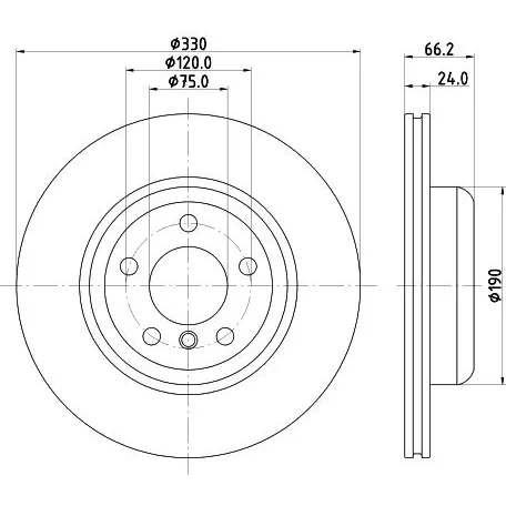 BMW 5 Serisi F10 F11 Ön Fren Diski 34106883506 8DD 355 133-711 HELLA PAGID - BMW yedek parça