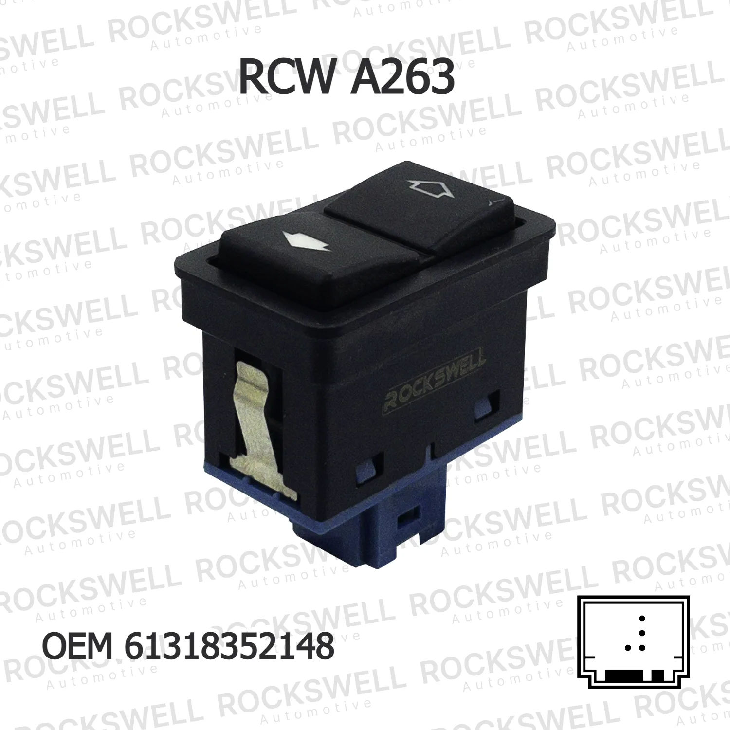 BMW 7 Serisi E38 Cam Açma Düğmesi 61318352148 RCW A263 ROCKSWELL