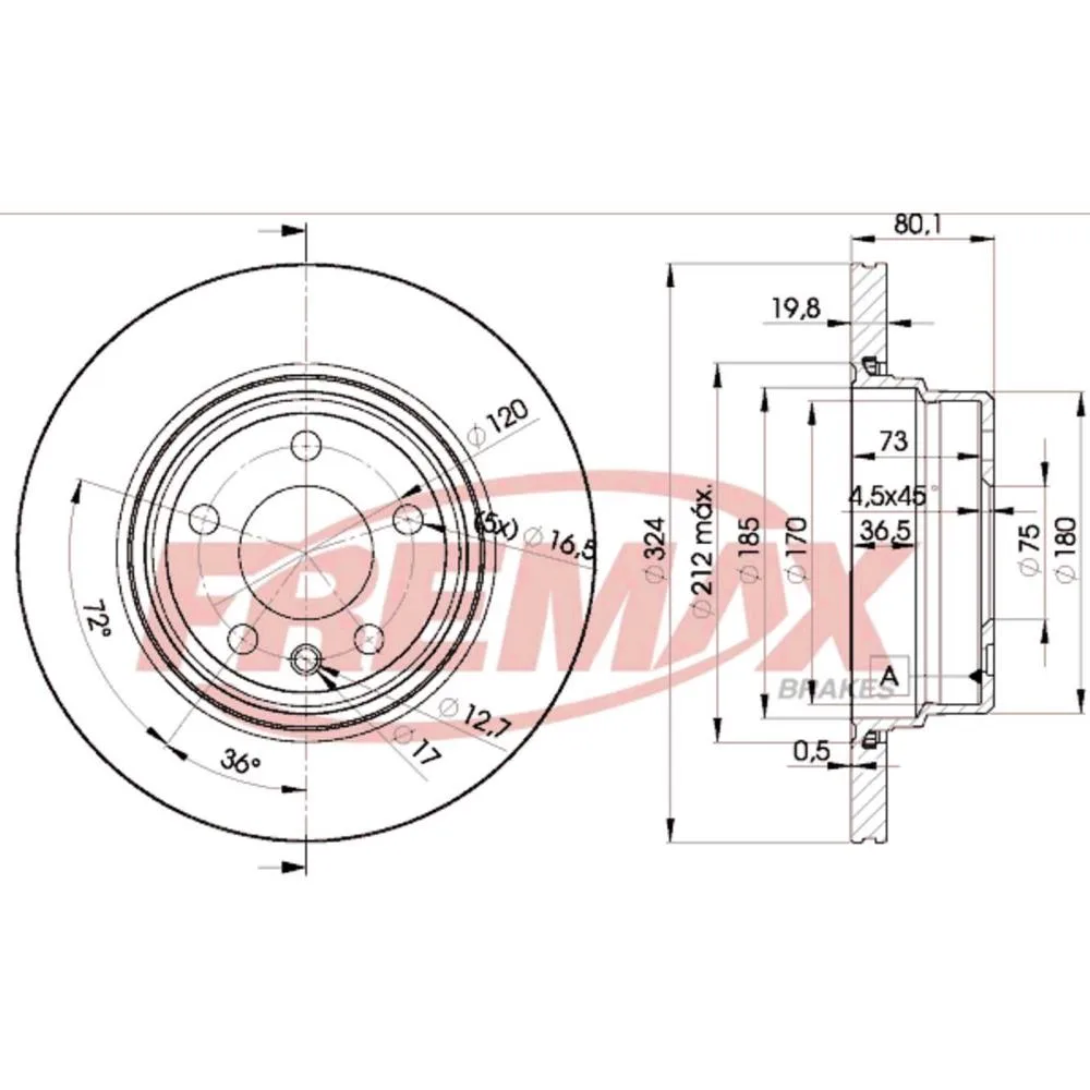 BMW Arka Fren Diski 34216756849 BD6849 FREMAX - BMW yedek parça