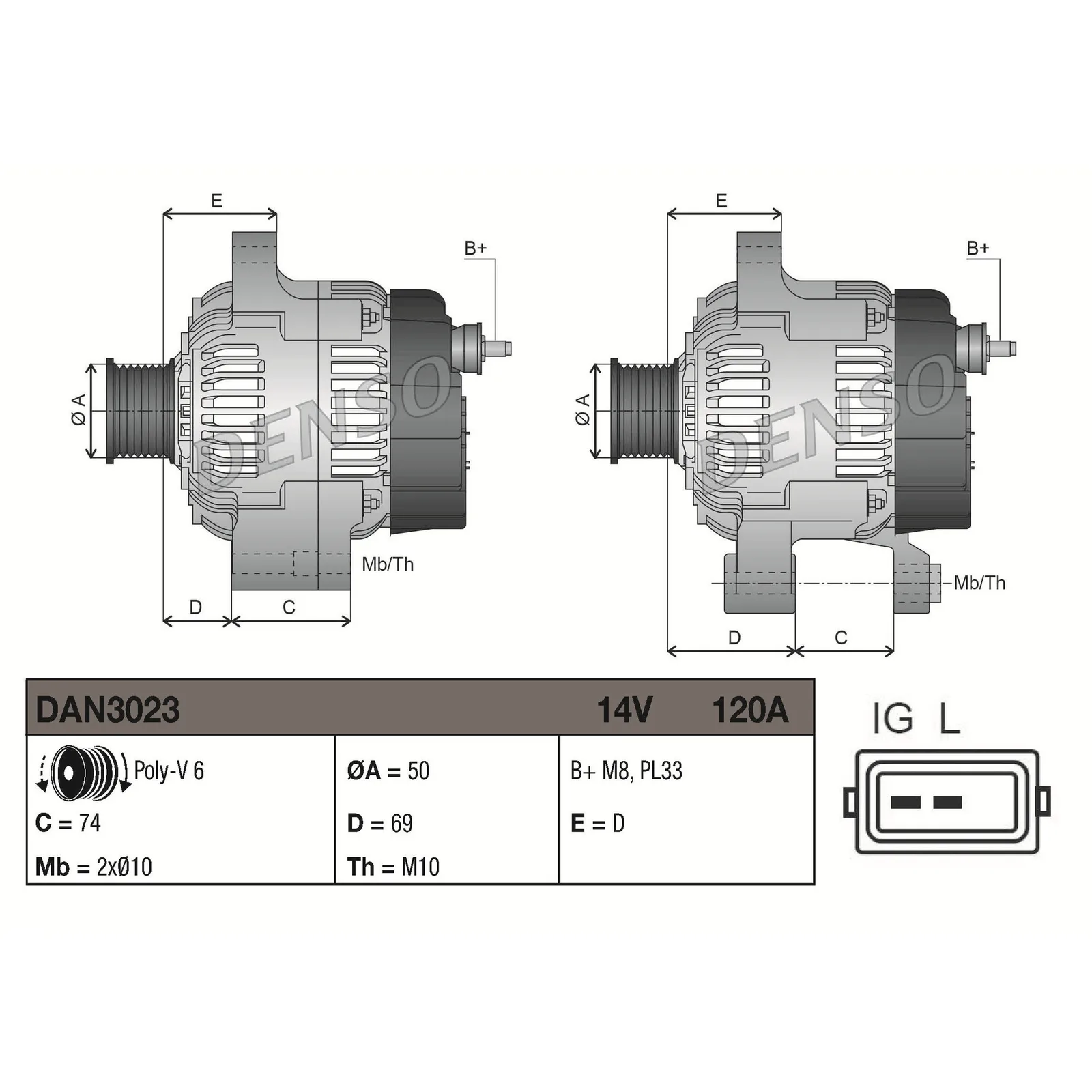 BMW E31 E34 E36 E38… Alternatör 12311432979 DAN3023 DENSO - BMW yedek parça