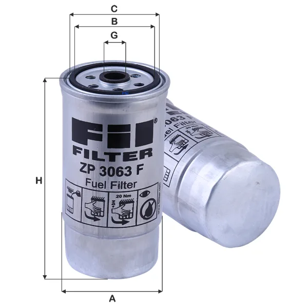 BMW E34 E36 E38 E39 M41 M51 M57 Yakıt Filtresi 13322245006 ZP 3063 F FILFILTRE