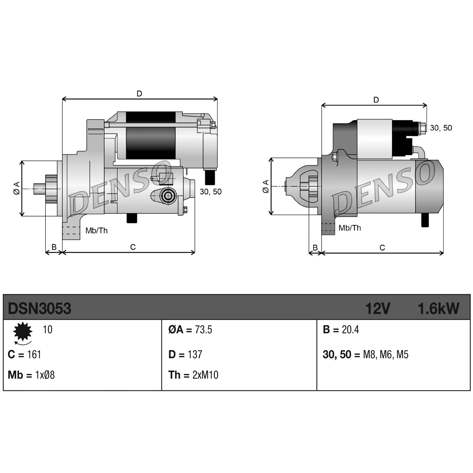 BMW E46 E60 E61 E83… Marş Motoru 12417787354 DSN3053 DENSO - BMW yedek parça