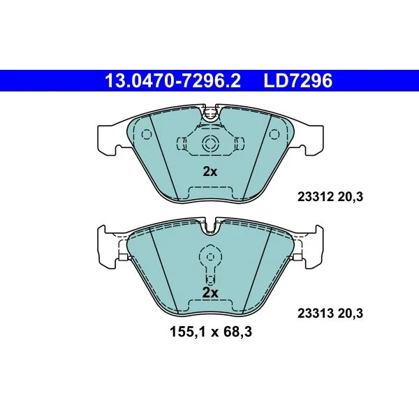 BMW E60 E63 Ön Fren Balatası 34116794916 ATE - BMW yedek parça