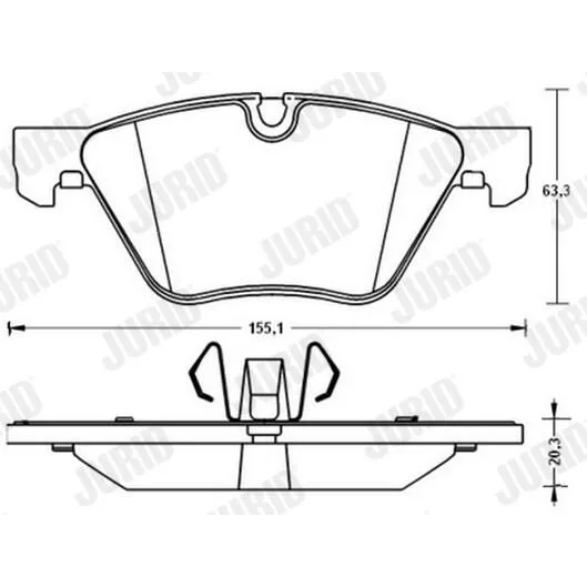 BMW E81 E82 E87 E88… Fren Balatası 34112288856 573187J JURID - BMW yedek parça