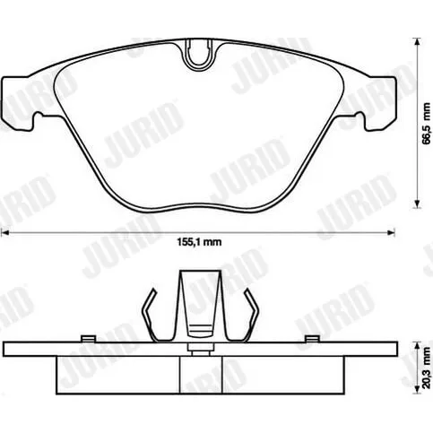 BMW E84 E89 E90 E91… Fren Balatası 34112288870 573210J JURID - BMW yedek parça