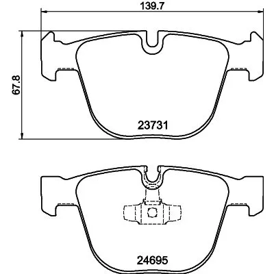 BMW F01 F02 F04 F07 Fren Balatası 34212449286 8DB 355 014-141 HELLA PAGID - BMW yedek parça