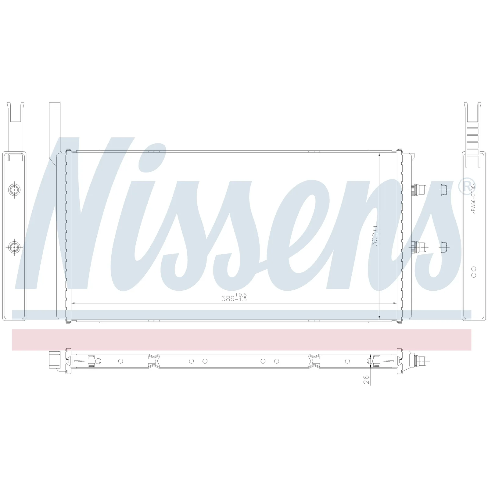 BMW F01 F02 F06 F07… N57 N63 Motor Su Radyatörü 17117601832 60835 NISSENS - BMW yedek parça