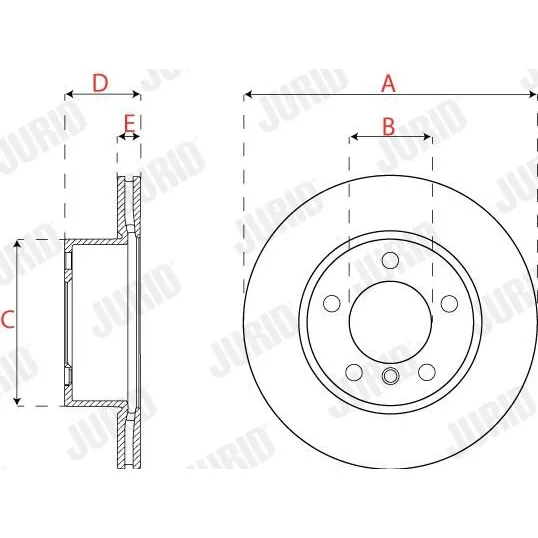 BMW F20 F21 F22 F23… Fren Diski 34116792215 563322JC JURID - BMW yedek parça
