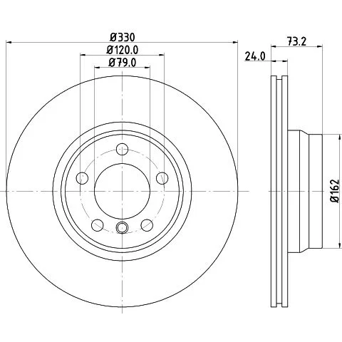 BMW F22 F23 F30 F31… Fren Diski 34116792221 8DD 355 129-651 HELLA PAGID - BMW yedek parça