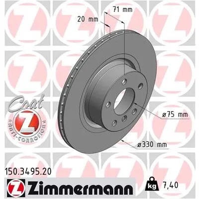 BMW F25 F26 Arka Fren Diski 34206886482 ZIMMERMANN