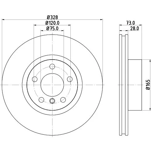 BMW F25 F26 Fren Diski 34106787490 8DD 355 129-631 HELLA PAGID - BMW yedek parça