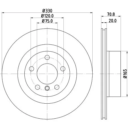 BMW F25 F26 Fren Diski 34206790362 8DD 355 129-811 HELLA PAGID - BMW yedek parça