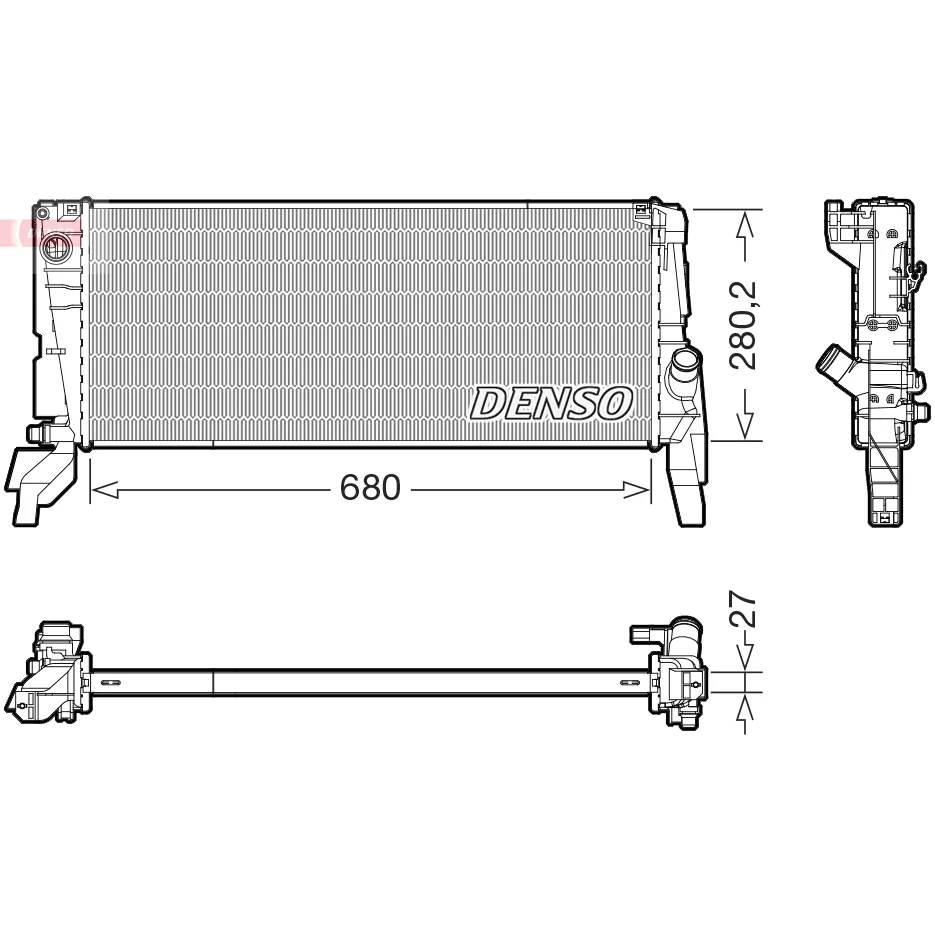 BMW F45 F48 F54 F56… B42 B46 B48 Radyatör 17118603089 DRM05074 DENSO