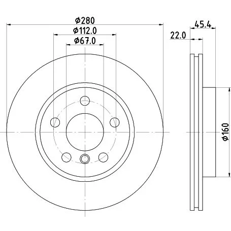 BMW F45 F54 F55 F56… Fren Diski 34116799347 8DD 355 123-481 HELLA PAGID - BMW yedek parça