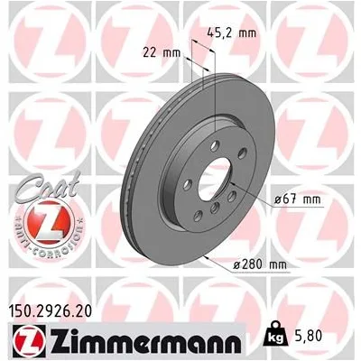 BMW F45 F54 F55 F56… Mini Ön Fren Diski 34116866295 ZIMMERMANN