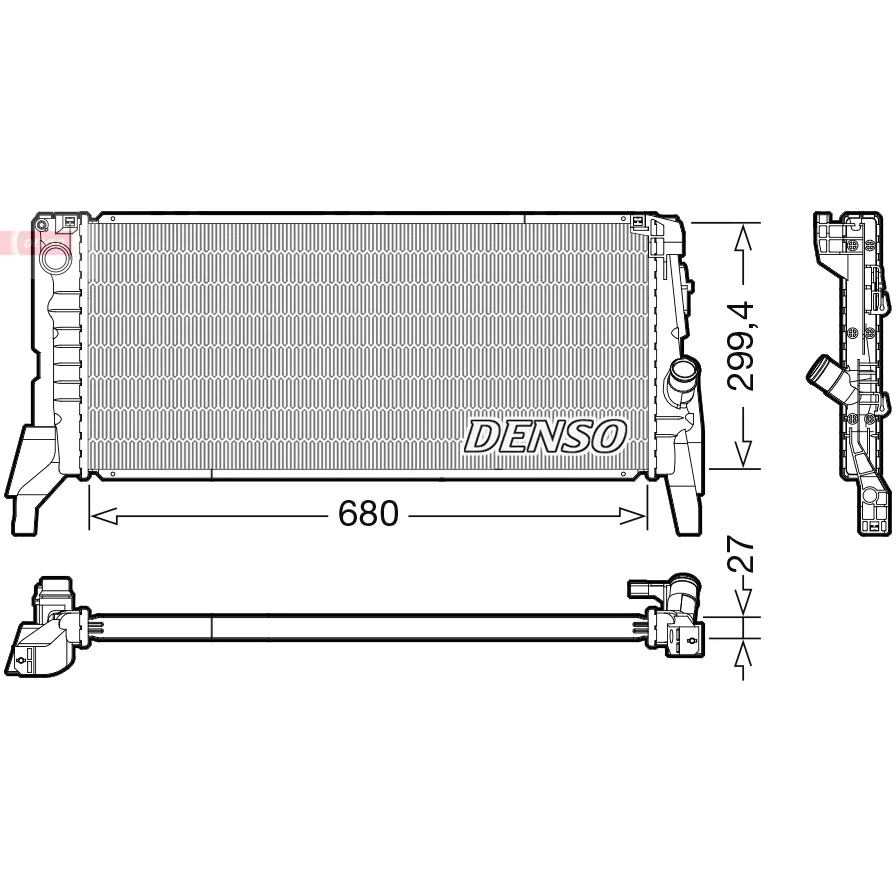 BMW F46 F55 F56 B46 B48 Radyatör 17117617635 DRM05119 DENSO