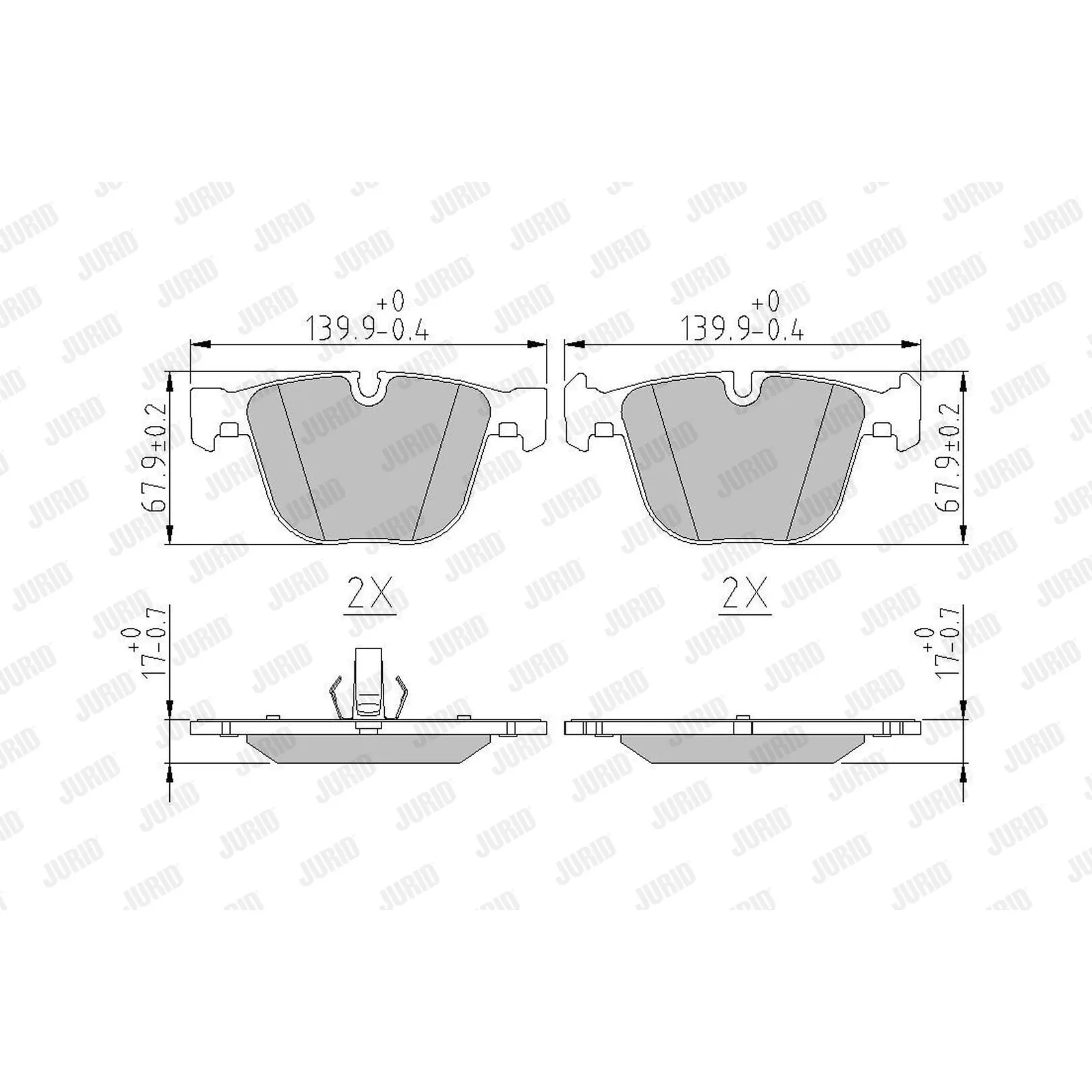 BMW E60 E65 E70 E71 Fren Balatası Arka 3.0d5.0i JRD_571991J JURID - BMW yedek parça