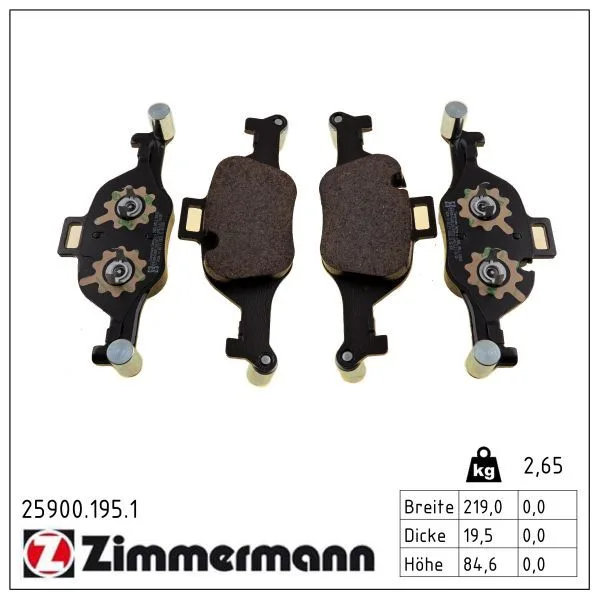 BMW G01 G02 G05 G11… Ön Fren Balatası 34116883469 ZIMMERMANN