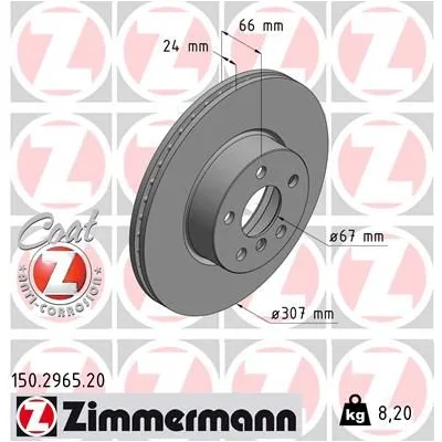 BMW G20 G22 G26 Ön Fren Diski 34106877212 ZIMMERMANN