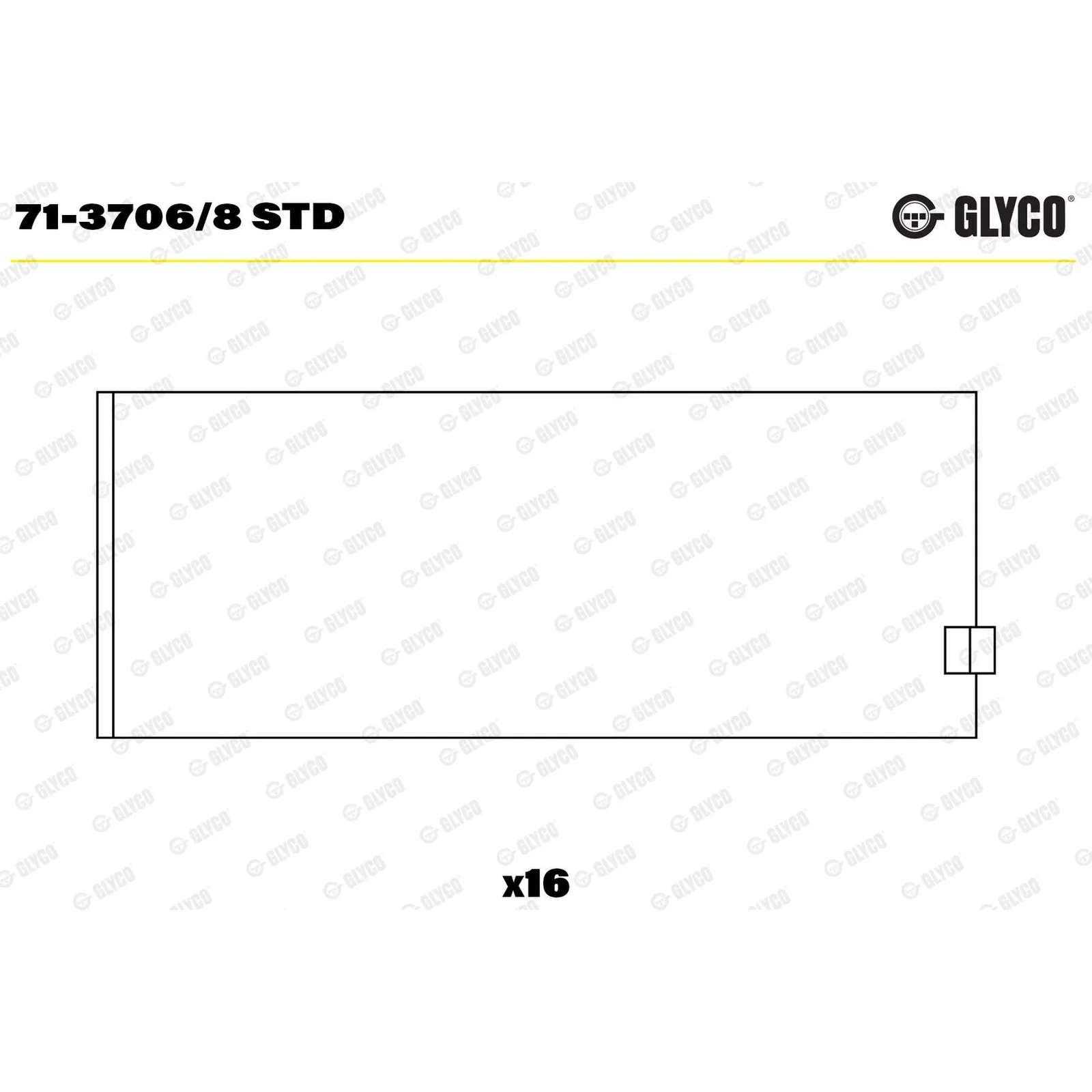 BMW M60 M62 Kol Yatak 0.00mm (Std) -8 CYL GLY_713706_8.STD GLYCO