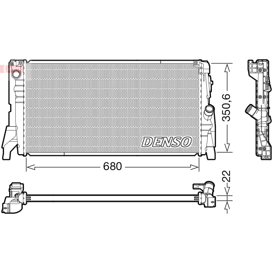 BMW MINI F55 F56 B36 B38 Radyatör 17117617593 DRM05118 DENSO
