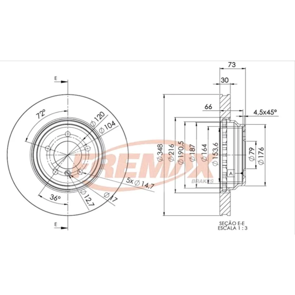 BMW Ön Fren Diski 34116770729 BD1973 FREMAX - BMW yedek parça