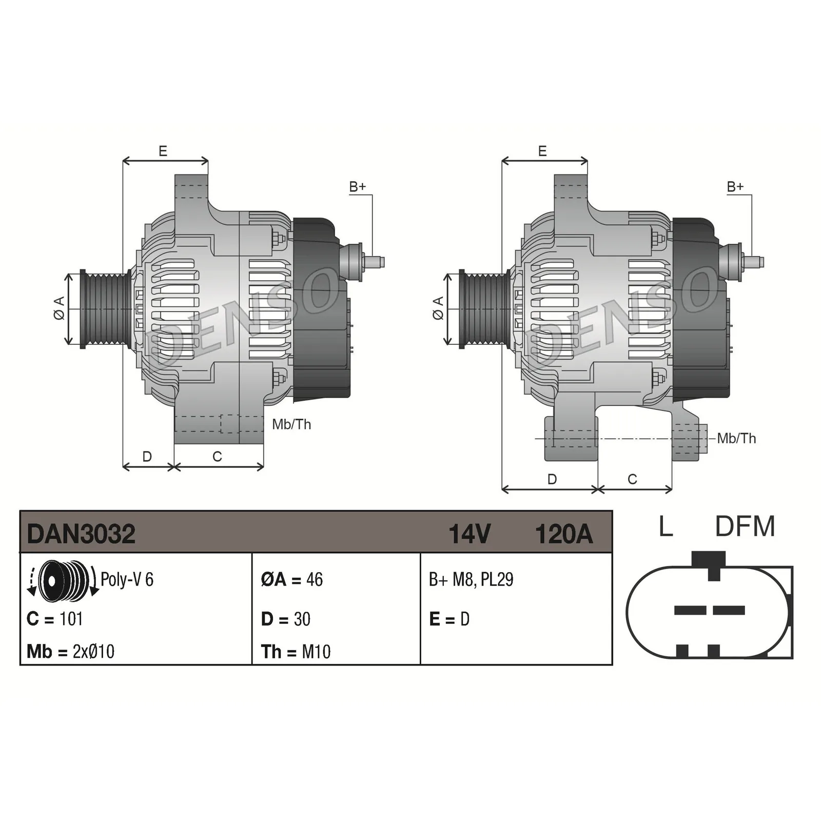 BMW R50 R52 R53 R56… Alternatör 12317515033 DAN3032 DENSO - BMW yedek parça