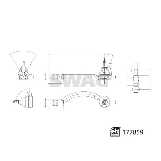 BMW F39 F45 F46 F48… Rot Başı Sol 91BW16225 32106869424 SWAG - BMW yedek parça
