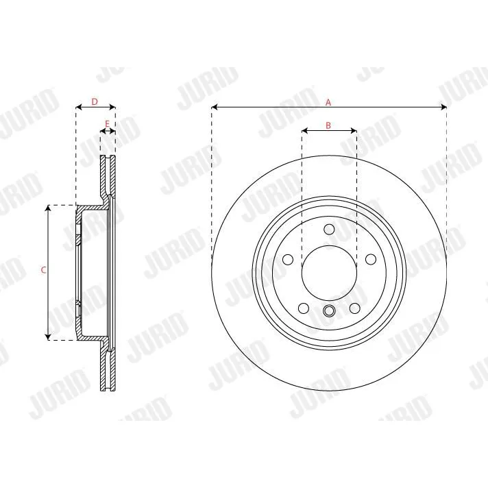 BMW Z4 E89 Fren Diski 34216782607 563516JC JURID - BMW yedek parça