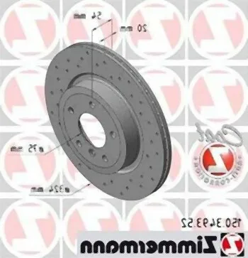 BMW Arka Fren Diski Spor Tip Delikli [E89] 34216782607 | ZIMMERMANN