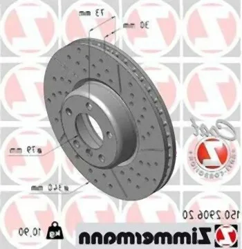 BMW M Spor Fren Ön Fren Diski Spor Tip [F20 F21 F22 F23 F30] 34106797602 | ZIMMERMANN