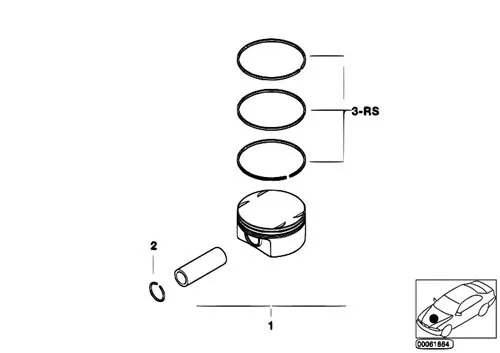BMW Piston 0.50 4 Silindir X3 [E87 E90 E91 E83] 11257540068