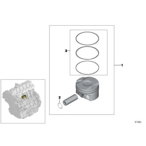BMW Piston 0.50 X5 [E60 E61 E63 E64 E65] 11257514842