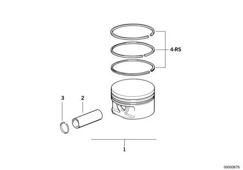 BMW Piston 92.50 Mm 0.50 [E39 E38 E31] 11251432547