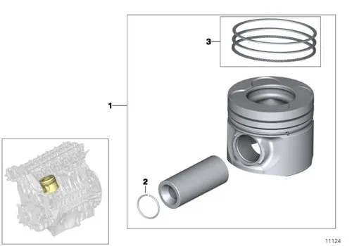 BMW Piston X3 X5 [E46 E60 E61 E65 E83] 11257792004