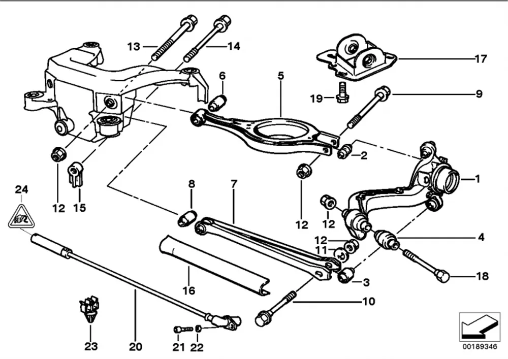 BMW Salincak Arka Sağ [E36] 33321090450