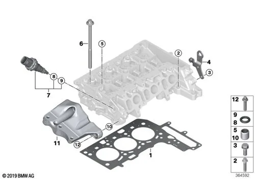 Bmw Saplama Seti B37 11128512674 VICTOR REINZ 141225201