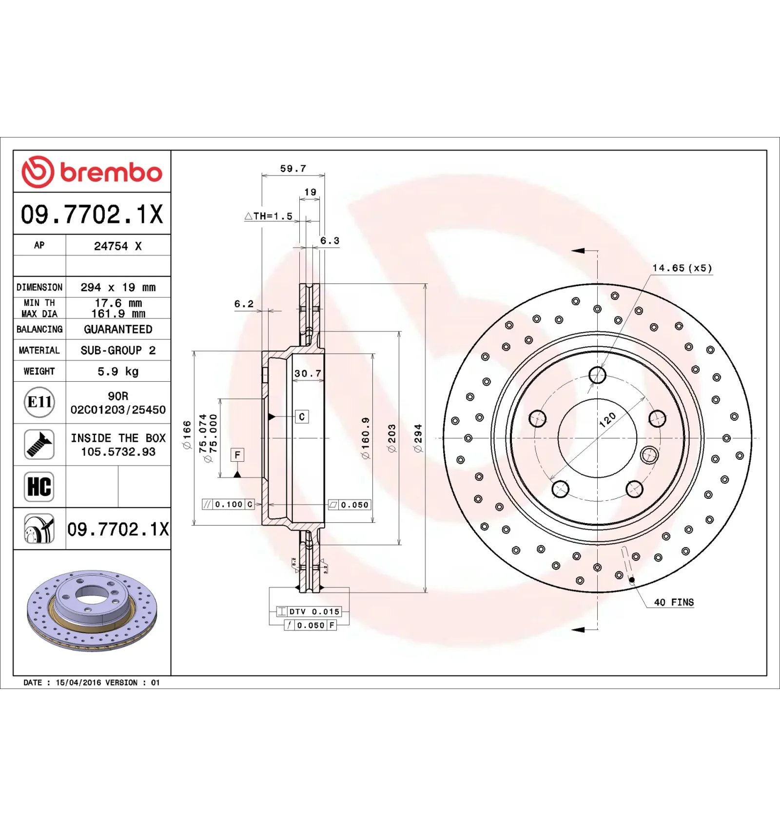 BMW 3 Serisi E46 Arka Fren Diski 34211165563 09.7702.1X BREMBO - BMW yedek parça