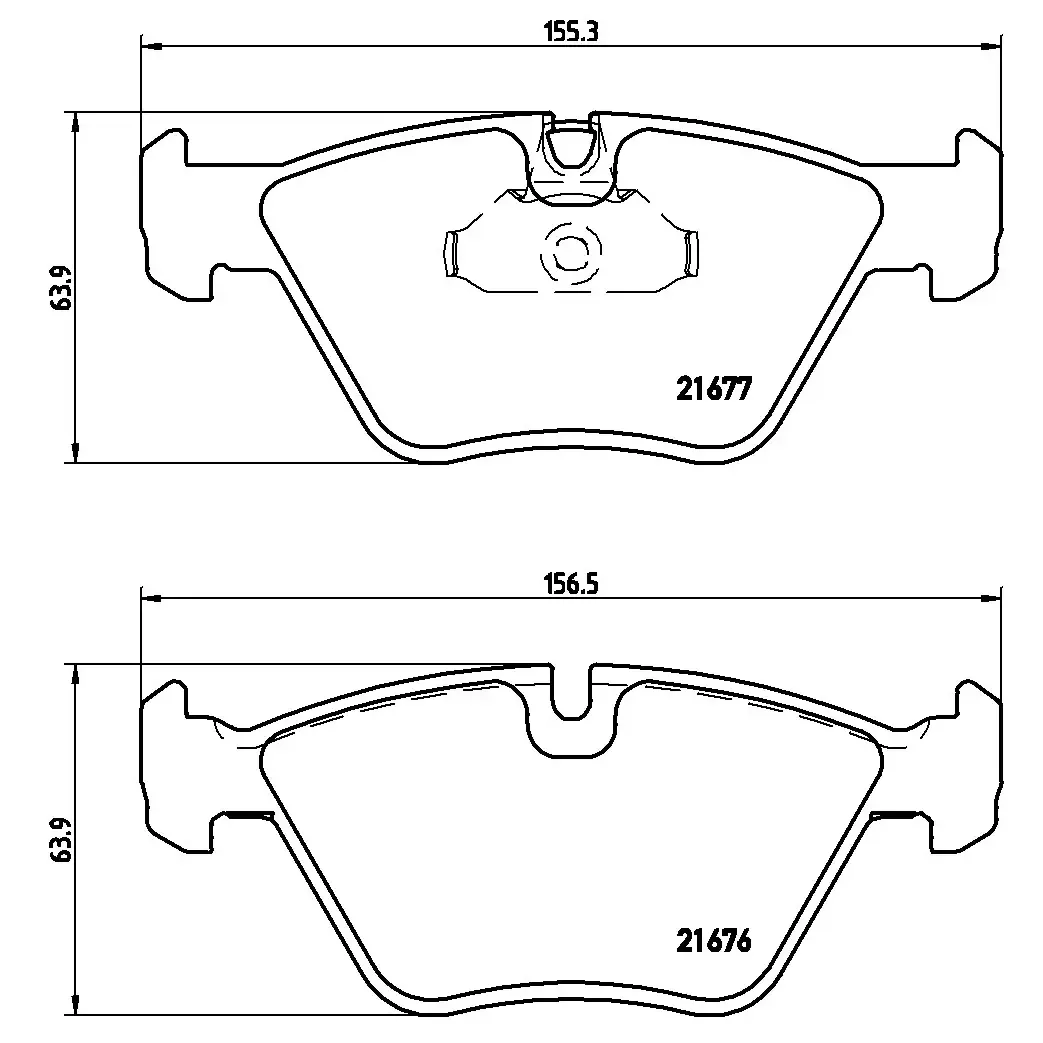 BMW 5 Serisi E39 Ön Fren Balatası 34111163387 P 06 022 BREMBO - BMW yedek parça