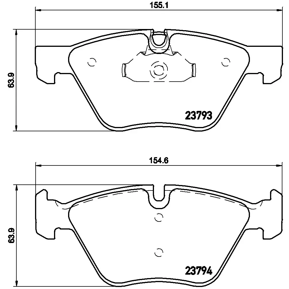 BMW 5 Serisi E60 E61 Ön Fren Balatası 34112339267 P 06 057X BREMBO - BMW yedek parça