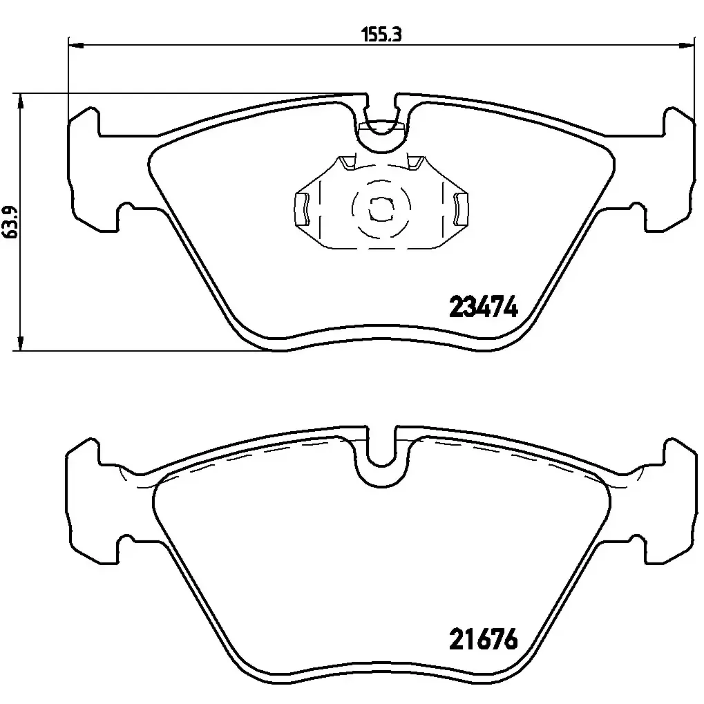 BMW E34 E36 E46 E85… Ön Fren Balatası 34112282415 P 06 042 BREMBO - BMW yedek parça