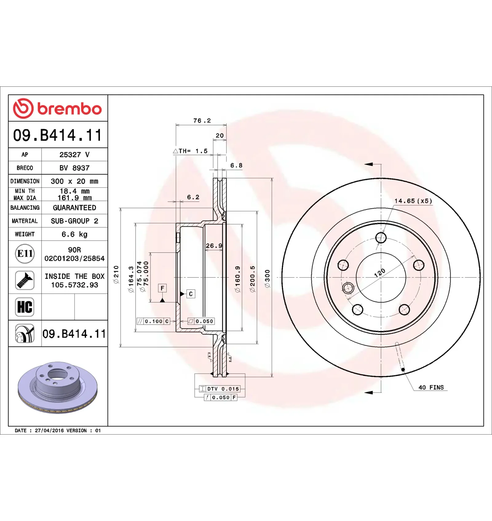 BMW E60 E82 E88 Arka Fren Diski 34216778051 09.B414.11 BREMBO - BMW yedek parça