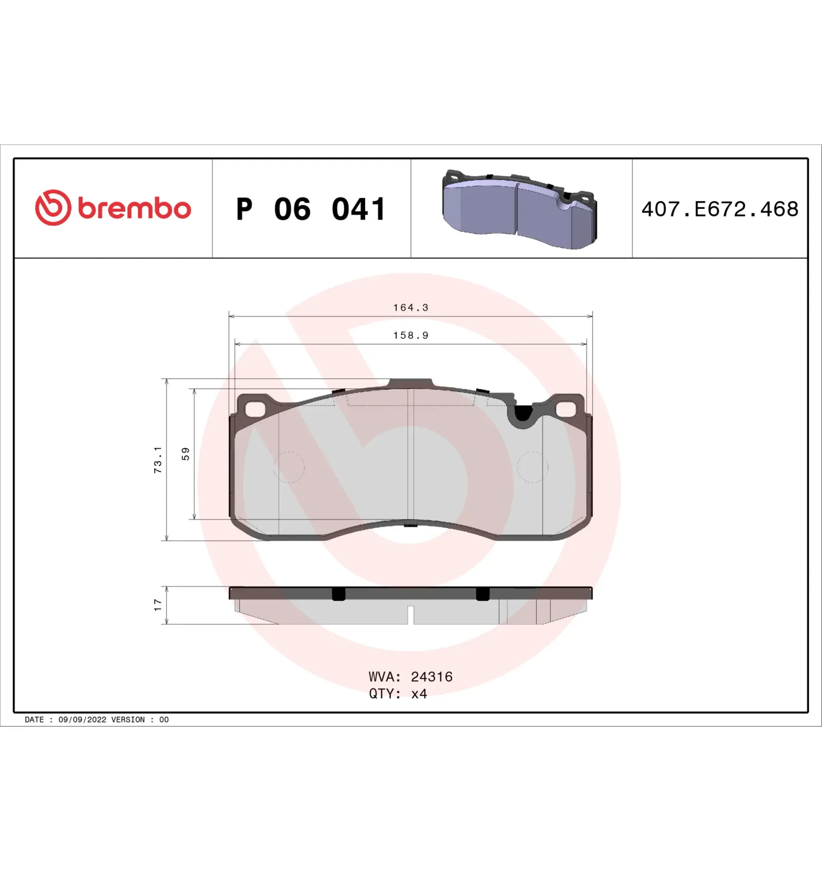 BMW E82 E87 E88 E90… Ön Fren Balatası 34106860642 P 06 041 BREMBO - BMW yedek parça