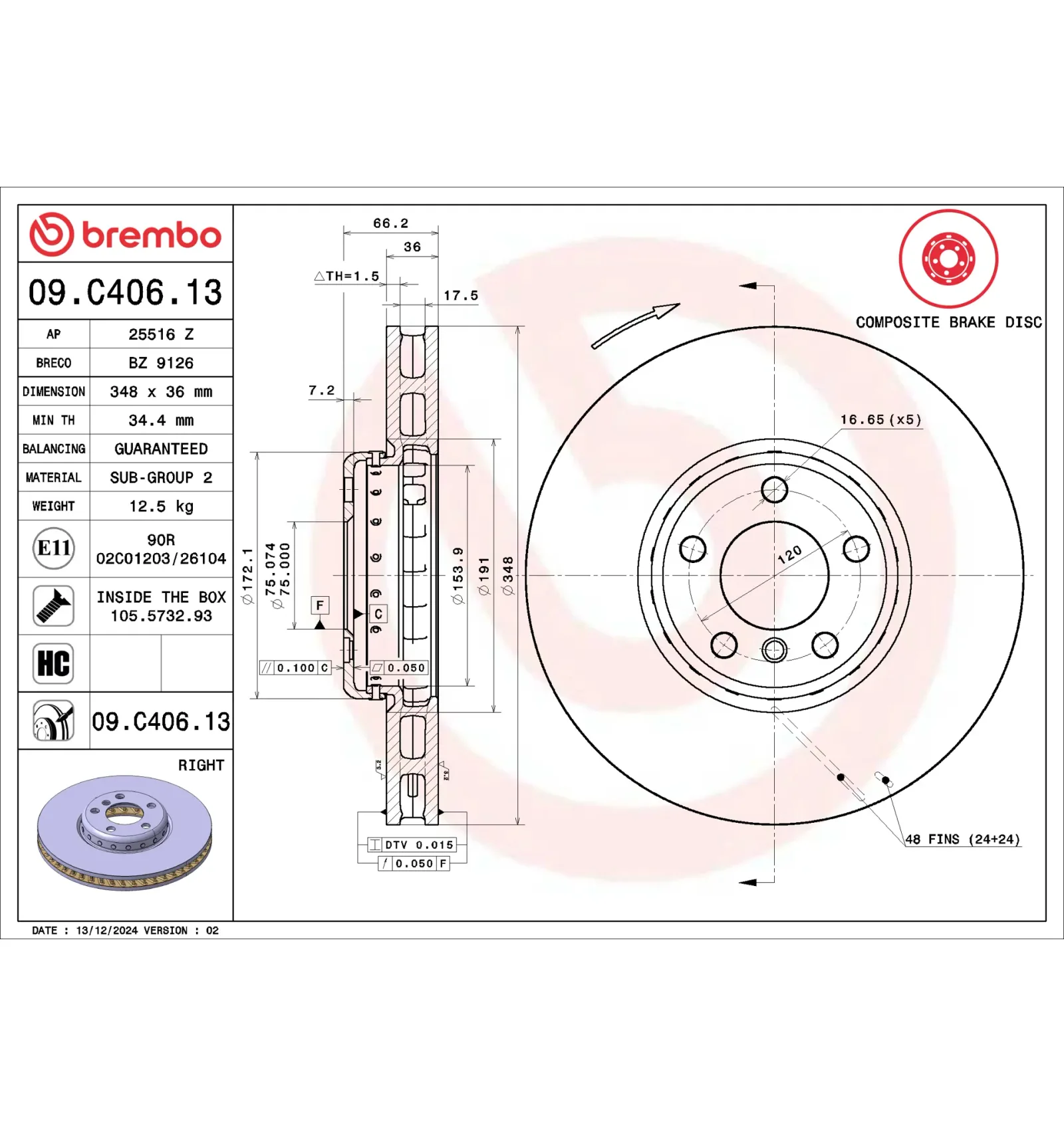 BMW F01 F02 F04 F06… Fren Diski 34116785670 09.C406.13 BREMBO - BMW yedek parça