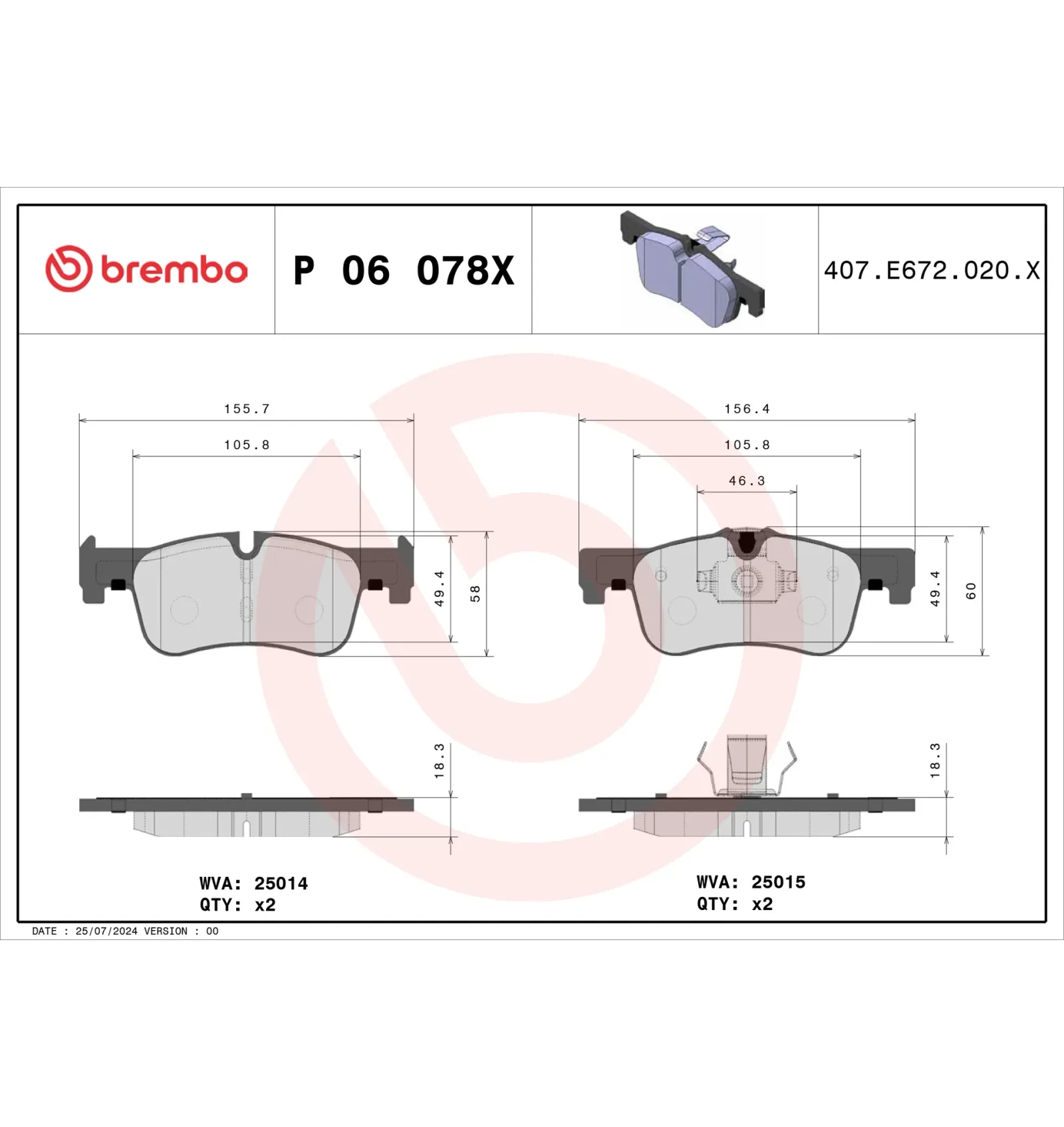 BMW F20 F21 F22 F23… Ön Fren Balatası 34112464193 P 06 078X BREMBO - BMW yedek parça