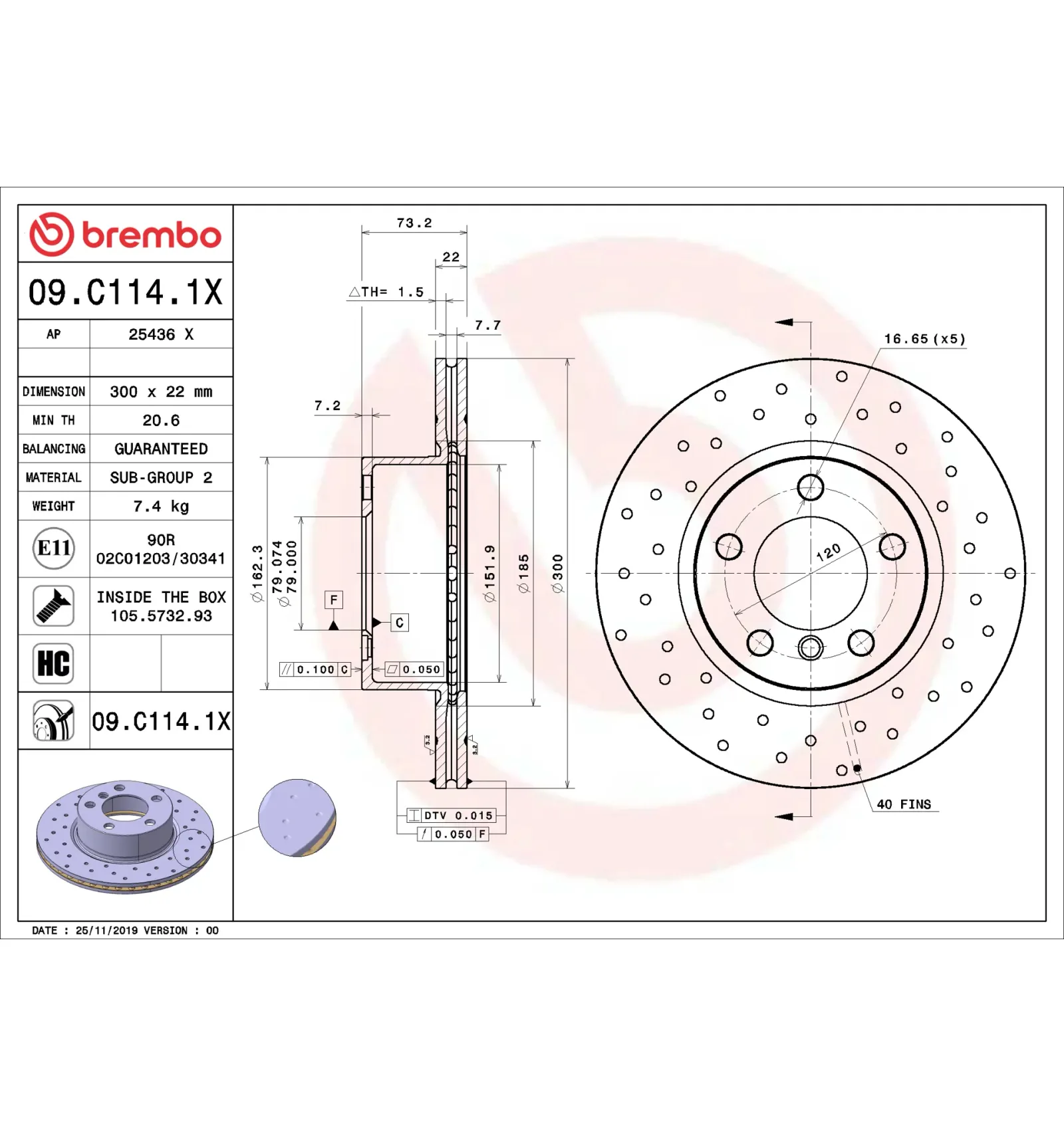 BMW F20 F21 F30 F31… Ön Fren Diski 34116792217 09.C114.1X BREMBO - BMW yedek parça