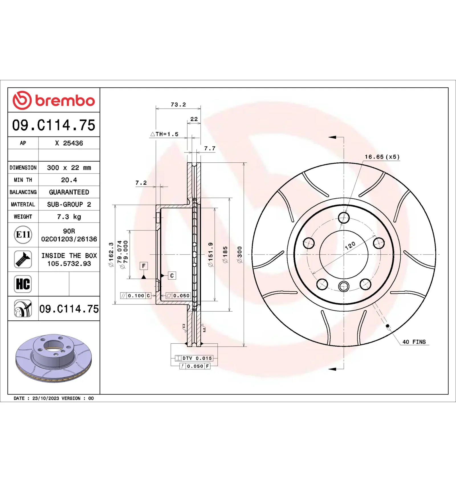 BMW F20 F21 F30 F31… Ön Fren Diski 34116792217 09.C114.75 BREMBO - BMW yedek parça