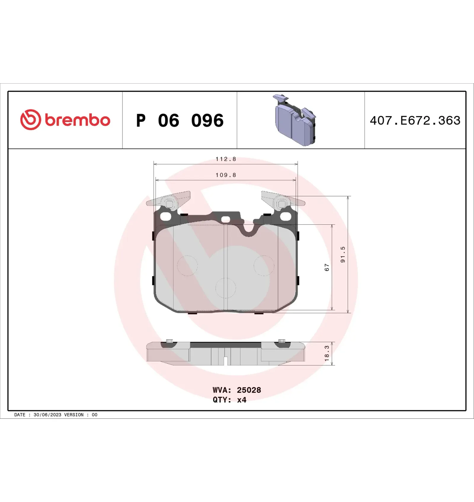 BMW F21 F22 F30 F31… Ön Fren Balatası 34112284765 P 06 096 BREMBO - BMW yedek parça