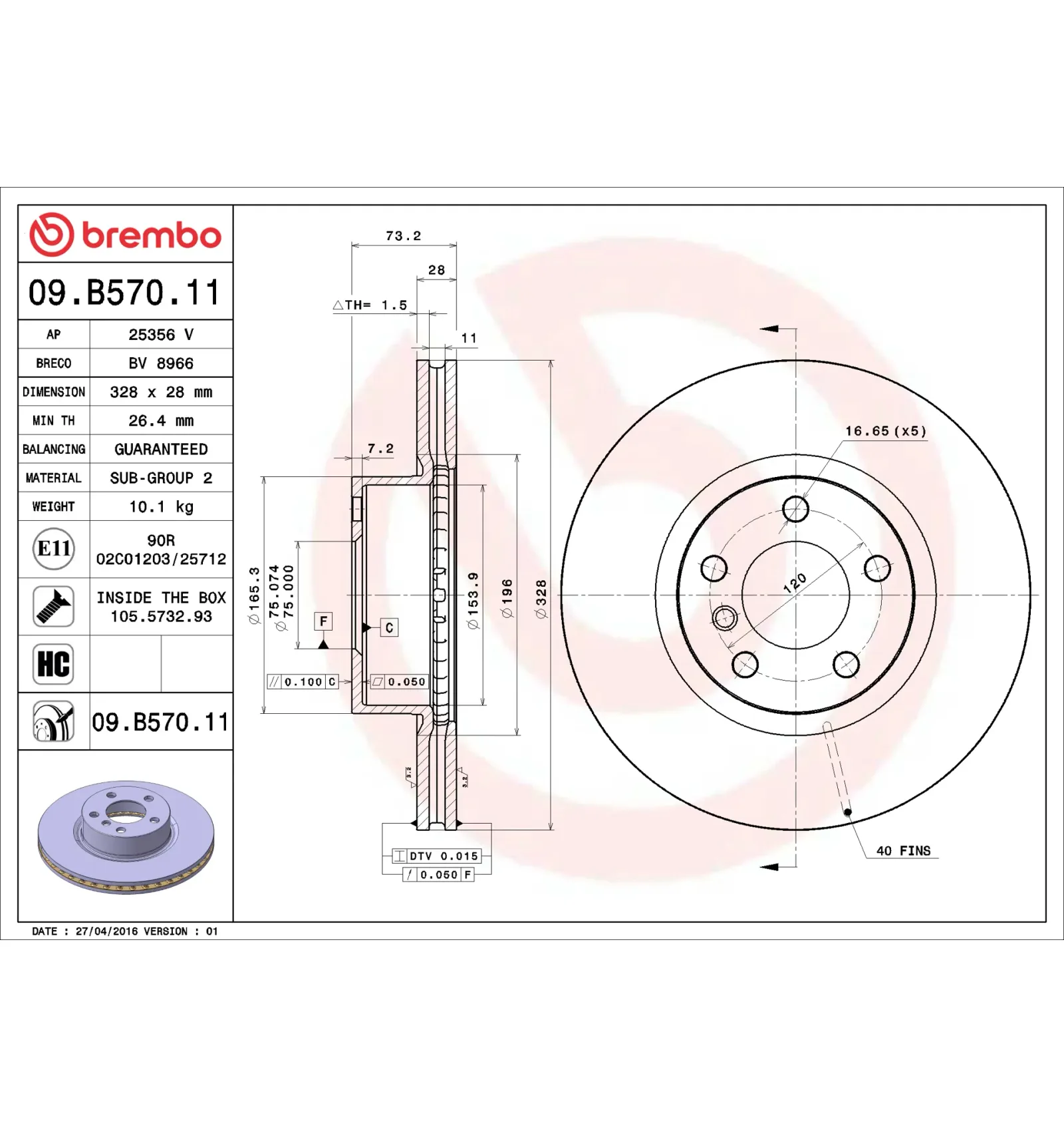 BMW F25 F26 Ön Fren Diski 34106787490 09.B570.11 BREMBO - BMW yedek parça
